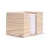 Blok 10x10x8.5cm w drewnianym pudełku kostkowym Naturalny LT91765-N0094  thumbnail