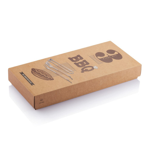 Bambusowy zestaw do grilla, 3 el. Brązowy P422.509 (2)