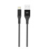Nylonowy kabel do transferu danych LK30 Lightning Quick Charge 3.0 Czarny EG 818503  thumbnail