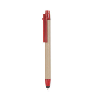 Dotykowy długopis z recyklingu czerwony