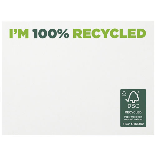 Karteczki samoprzylepne z recyklingu o wymiarach 100 x 75 mm Sticky-Mate® Biały 21287014 (1)