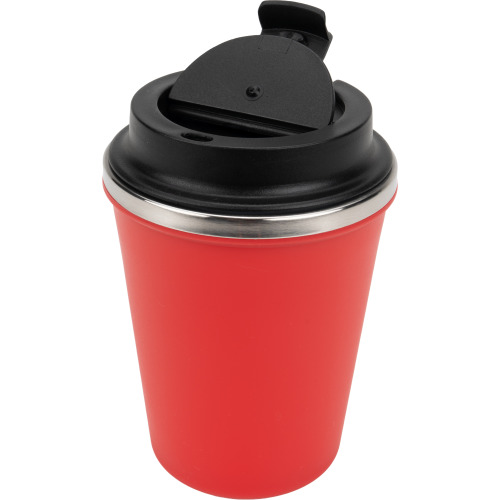 Kubek termiczny 350 ml z powłoką z recyklingu METODY Czerwony 8496205 (1)