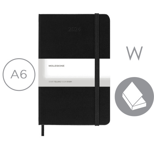 Kalendarz MOLESKINE Czarny VM298-03/2024 