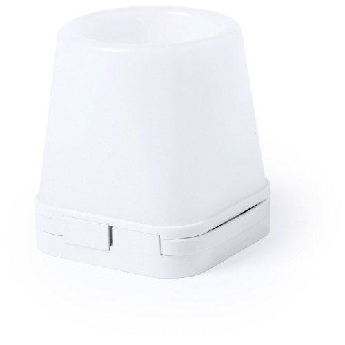 Hub USB, pojemnik na przybory do pisania, stojak na telefon, lampka LED Biały V3916-02 (3)