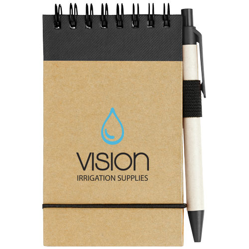 Notatnik A7 z recyklingu z długopisem Zuse Piasek pustyni 10626901 (2)