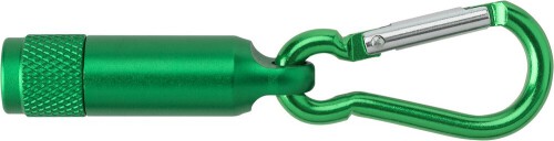 Mini latarka 1 LED z karabińczykiem zielony V7255-06 