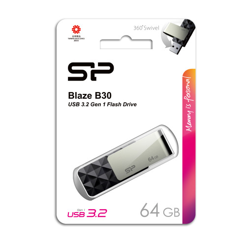Pendrive Blaze B30 3,1 Silicon Power czarny EG814003 64GB (3)