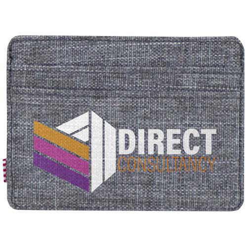 Herschel Charlie uchwyt na kartę RFID wykonany z materiałów z recyklingu Szary melanż 12075680 (1)