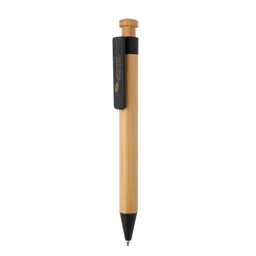 Bambusowy długopis czarny P610.541 (3)