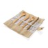 Zestaw sztućców bambusowych wielokrotnego użytku, 4 el. biały P269.539  thumbnail