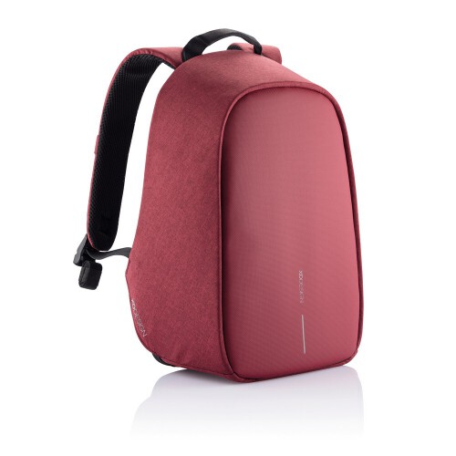 Bobby Hero Small plecak na laptopa do 13,3" i tablet 12,9", chroniący przed kieszonkowcami, wykonany z RPET burgund V0996-12 