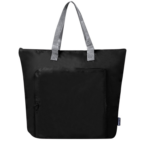 Składana torba termoizolacyjna RPET, torba na zakupy Czarny VA746-03 (1)