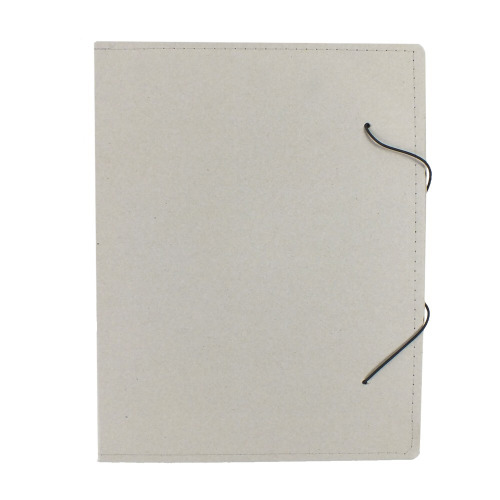 Teczka konferencyjna ok. A4 z kartonu z recyklingu z notatnikiem Neutralny V2592-00 (5)