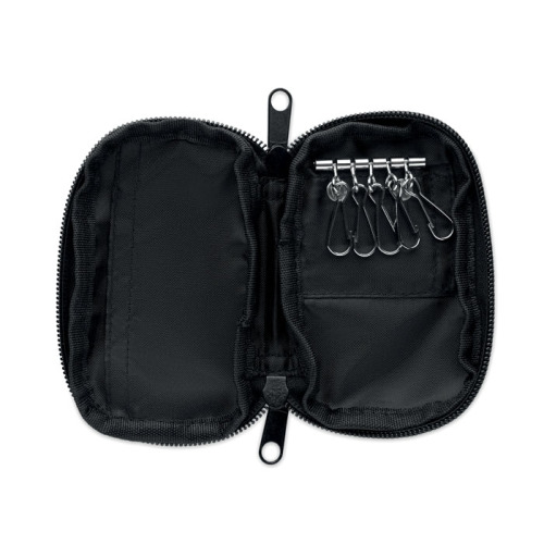 Etui na klucze z 300D RPET Czarny MO2822-03 (2)