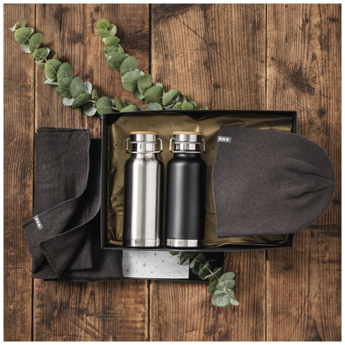 Miedziany, izolowany próżniowo bidon Thor o pojemności 480 ml Czarny 10059400 (7)