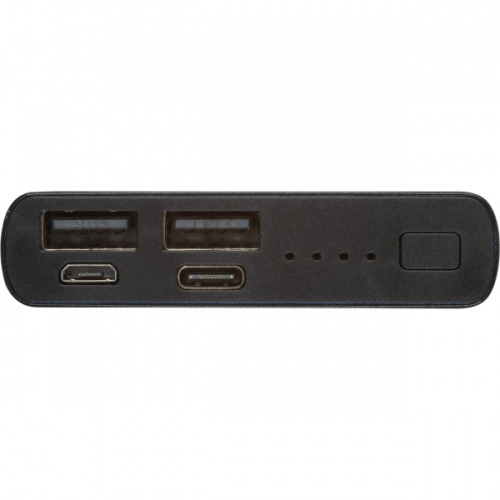 Power bank 10000 mAh z aluminium z recyklingu GIORGIA Czarny 3450303 (3)