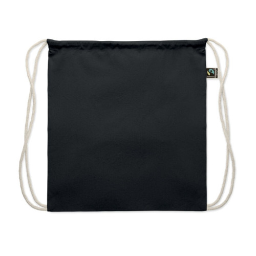 Worek ze sznurkiem Fairtrade 18 Czarny MO2591-03 (2)