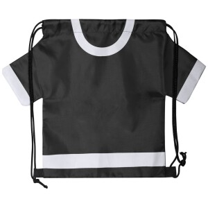 Worek ze sznurkiem "koszulka kibica", rozmiar dziecięcy czarny