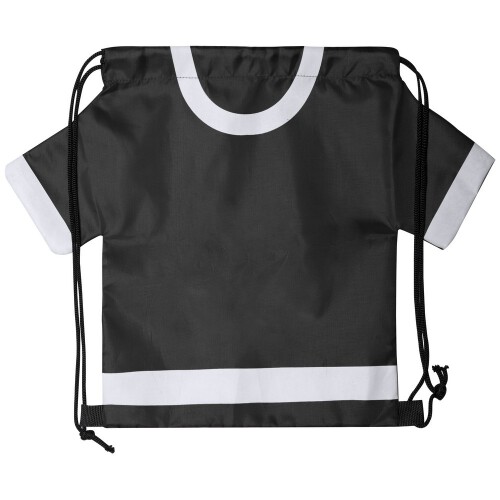 Worek ze sznurkiem "koszulka kibica", rozmiar dziecięcy czarny V8173-03 