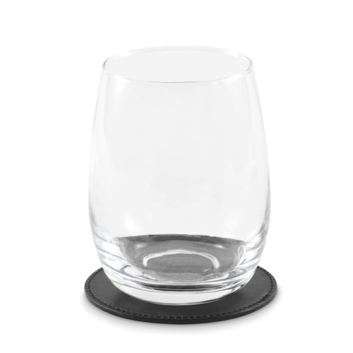 Okrągła podkładka z PU Czarny MO2616-03 (3)