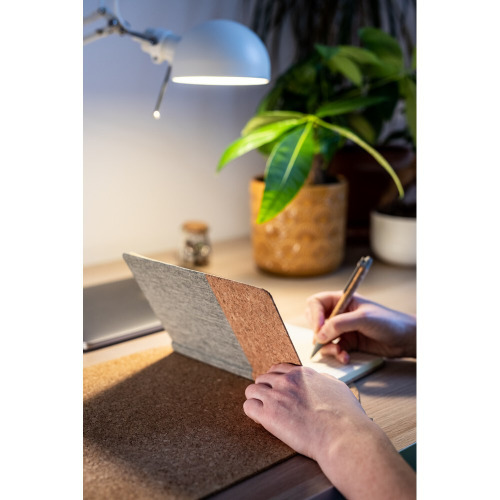 Korkowy notatnik A5 z długopisem | Layla Szary V0056-19 (12)