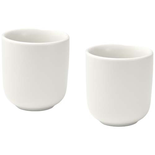 Male filiżanki ceramiczne do espresso o pojemności 90 ml - zestaw 2 sztuk Biały 12639701 