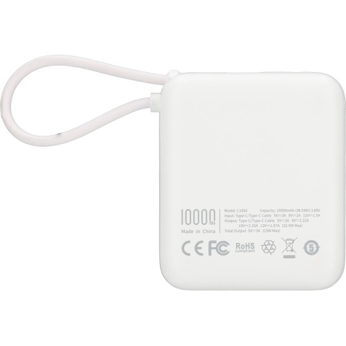 Power Bank 10000 mAh Fast Charge 22,5 W Biały EG835006 (1)