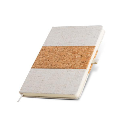 Notes A5 z okładką z lna i korka / BigBang Natural IP25058580 (1)