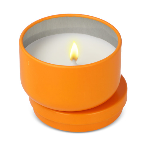 Bezzapachowa świeca roślinna Asana w puszce z recyklingu Pomarańczowy LT90743-N0026 (1)