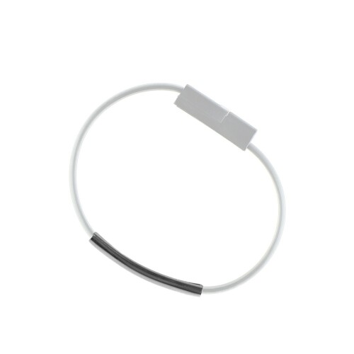 Opaska na rękę, bransoletka, kabel do ładowania i synchronizacji biały V0331-02 (5)