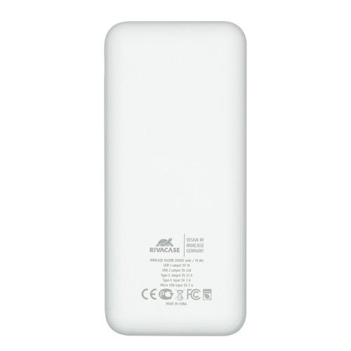 Power Bank VA2081 20000 mAh RIVACASE Biały EG834906 (2)
