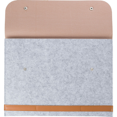 Etui na laptopa 14" z filcu RPET, teczka na dokumenty Szary V1250-19 (4)