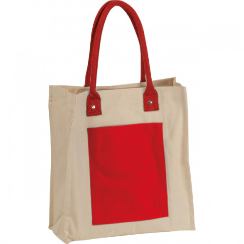 Torba płócienna z długimi uszami 320 g/m2 RODOLFO Czerwony 6521805 