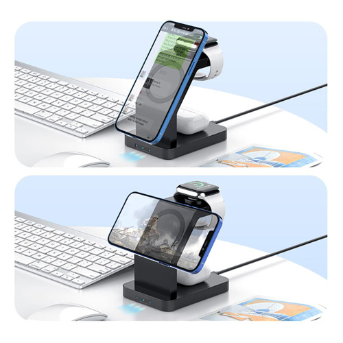 2708 | Xoopar Icon 3 in 1 Magnetic Wireless charger Czarny LT41507-N0002 (6)