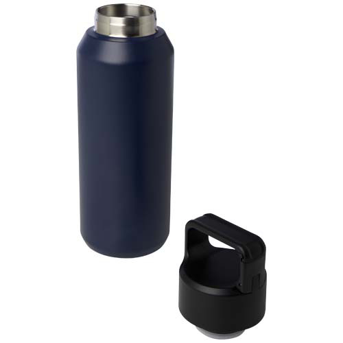 Butelka Astra z recyklingowanej stali nierdzewnej, z miedzianą izolacją próżniową o pojemności 600 ml, z certyfikatem RCS, przystosowana do napojów gazowanych Granatowy 10084155 (4)