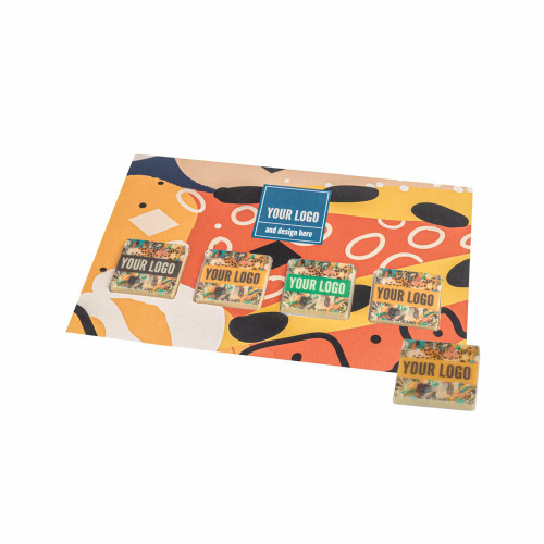 Zestaw czekoladek wysyłkowych z nadrukiem Kwadrat Wielokolorowy S0282B 