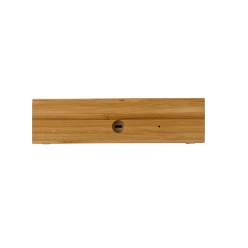 Bambusowa ładowarka bezprzewodowa 5W, zegar drewno V0137-17 (5)