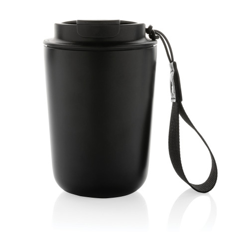 Kubek termiczny 380 ml Cuppa, stal nierdzewna z recyklingu czarny P435.021 (1)