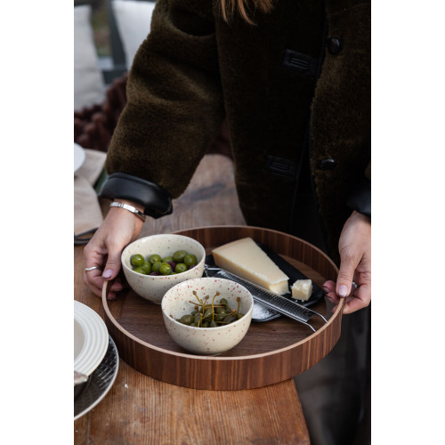 Miseczka DITTE, 2-szt, beżowy/bordowy Beżowy/bordowy 5018652- (2)