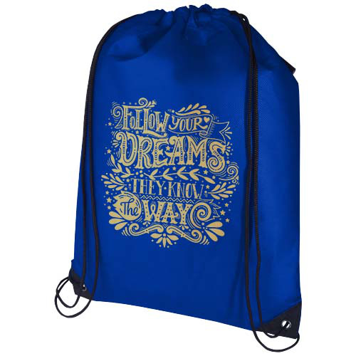 Evergreen torba ściągana sznurkiem o pojemności 5 l z włókiny z recyklingu z certyfikatem GRS Błękit królewski 13008053 (1)