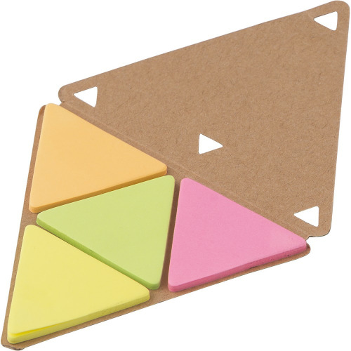Zestaw do notatek "trójkąt", karteczki samoprzylepne brązowy V2985-16 (1)
