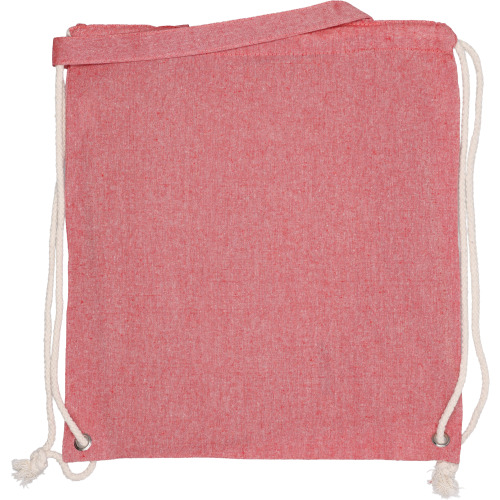 Torba bawełniana z długimi uszami z recyklingu 140 g/m2 ADDISON Czerwony 254305 (2)