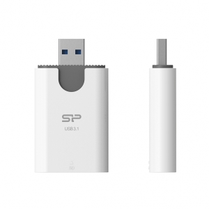 Czytnik kart microSD i SD Silicon Power Combo 3,1 biały