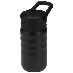 Bidon sportowy Knox o pojemności 350 ml, wykonana ze stali nierdzewnej z podwójnymi ściankami i materiału pochodzącego z recy Czarny