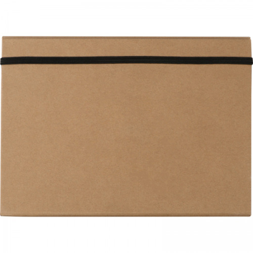 Folder z notatnikiem w linie i przyborami do pisania CALVIN Brązowy 2119401 (5)