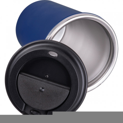 Kubek termiczny 350 ml z powłoką z recyklingu METODY Granatowy 8496244 (2)