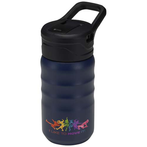 Bidon sportowy Knox o pojemności 350 ml, wykonana ze stali nierdzewnej z podwójnymi ściankami i materiału pochodzącego z recy Granatowy 10095255 (1)