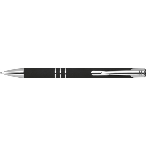 Długopis z aluminium z recyklingu półżelowy soft touch DUNMORE Czarny 399103 (3)