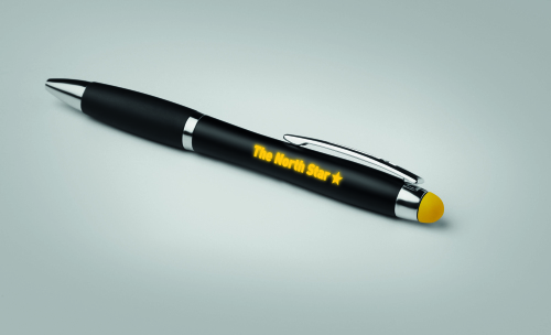 Długopis z podświetlanym logo żółty MO9340-08 (3)