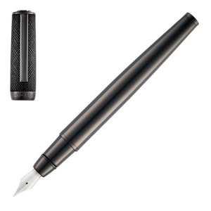 Pióro wieczne Double B Saffiano Black Czarny